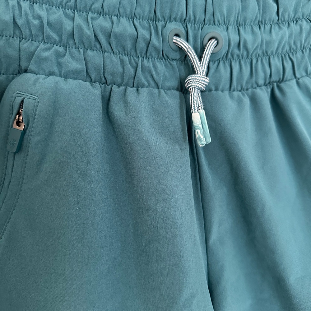 Athleta Girl Teal Road Tripping Athletic Shorts - Picture 2 of 5